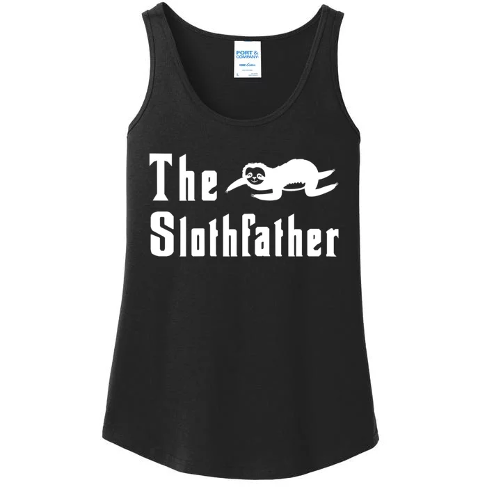 The Slothfather Funny Sloth Father Dad Humor Fathers Day Ladies Essential Tank