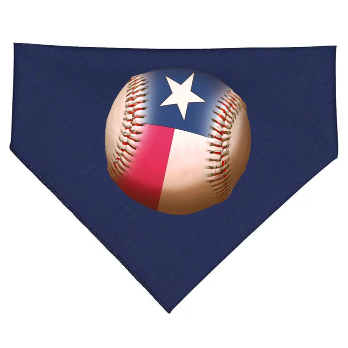 Texas State Flag Baseball Fan USA-Made Doggie Bandana