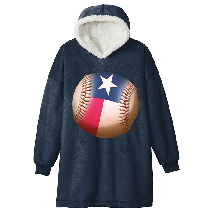 Texas State Flag Baseball Fan Hooded Wearable Blanket