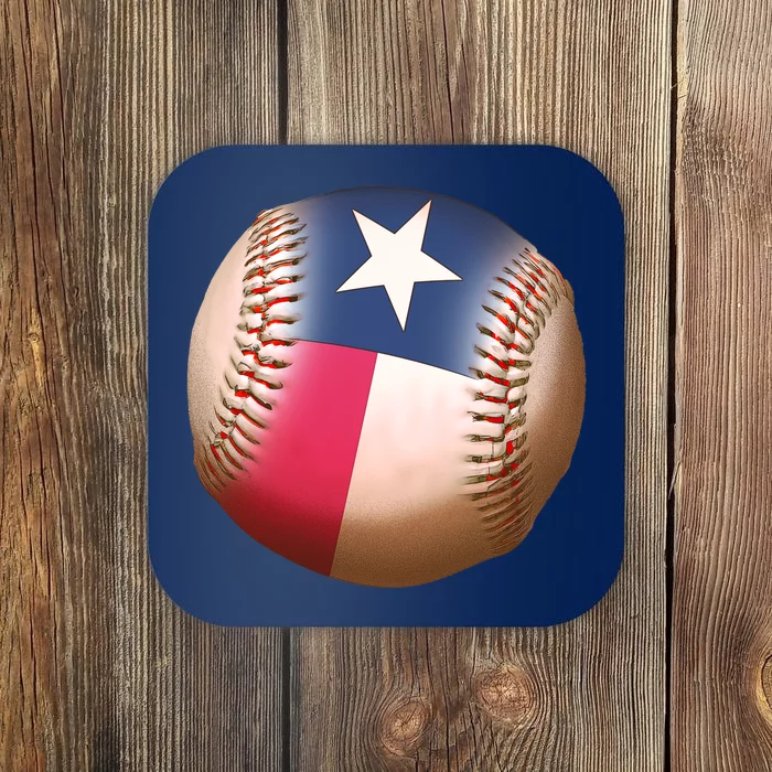 Texas State Flag Baseball Fan Coaster