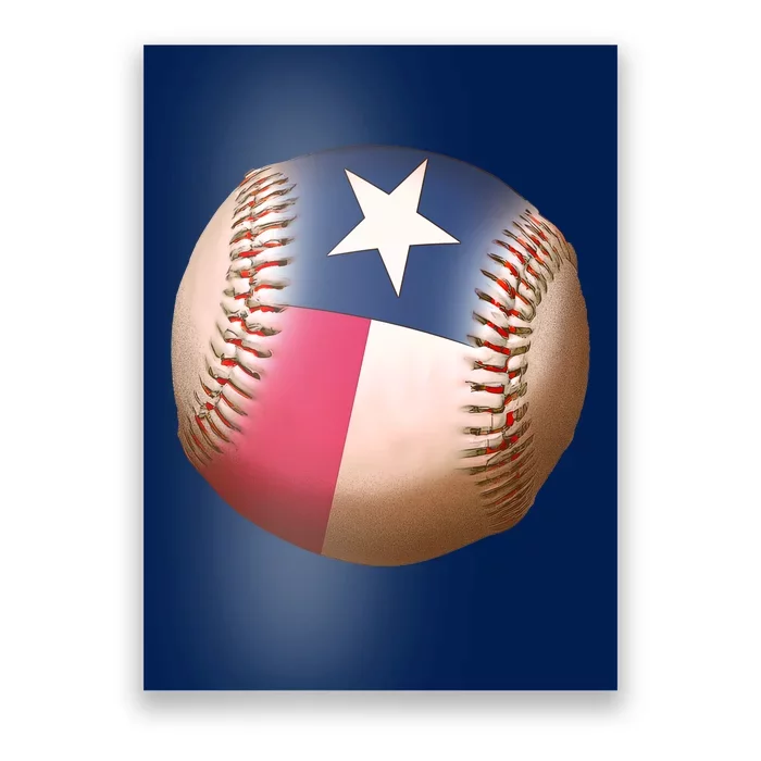 Texas State Flag Baseball Fan Poster