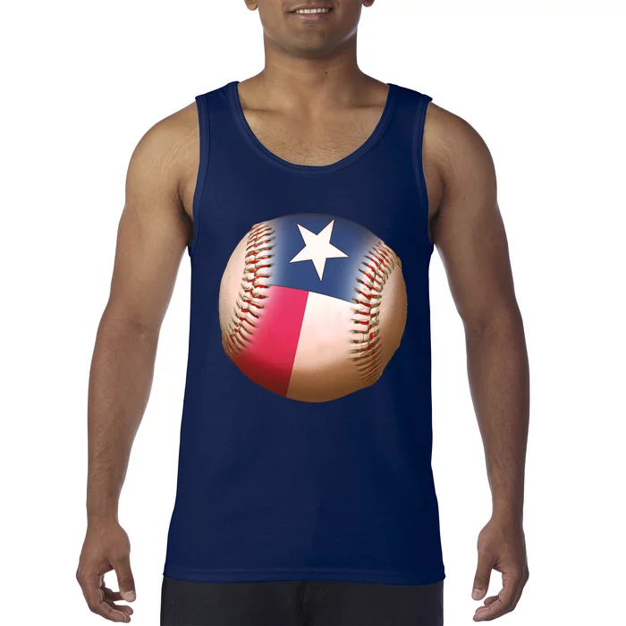 Texas State Flag Baseball Fan Tank Top