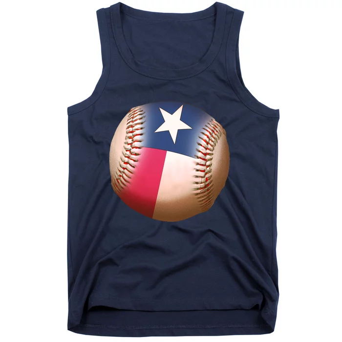 Texas State Flag Baseball Fan Tank Top