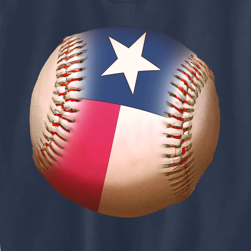 Texas State Flag Baseball Fan Kids Sweatshirt