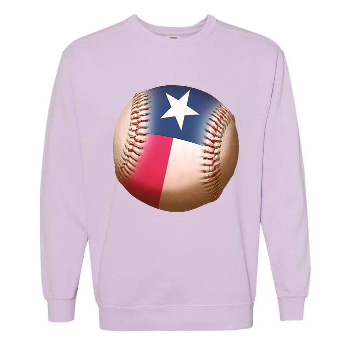 Texas State Flag Baseball Fan Garment-Dyed Sweatshirt