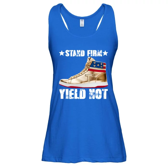 Trump Stand Firm Yield Not Donald Trump Funny Gift Ladies Essential Flowy Tank