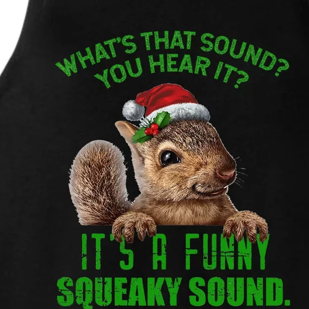 That Sound Funny Squeaky Sound Christmas Squirrel Ladies Tri-Blend Wicking Tank