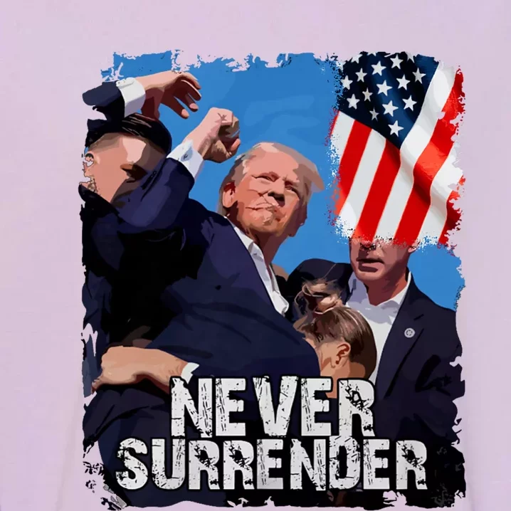 Trump Speech Fist In The Air Pennsylvania Trump 24 Never Surrender Trump Rushed Garment-Dyed Sweatshirt