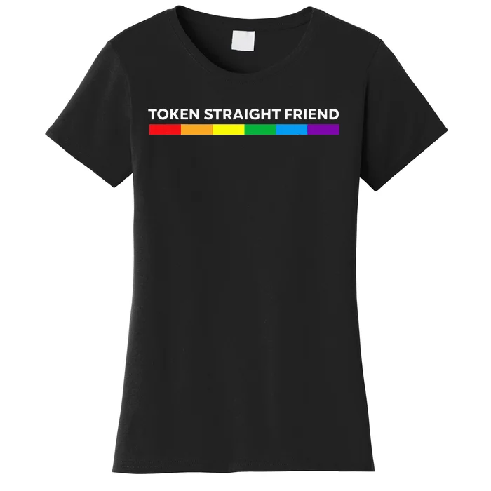 Token Straight Friend Rainbow Colors Lgbt Women's T-Shirt