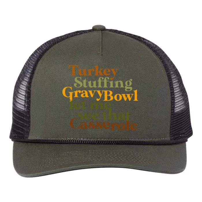 Turkey Stuffing Gravy Bowl Let Me See That Casserole Retro Rope Trucker Hat Cap