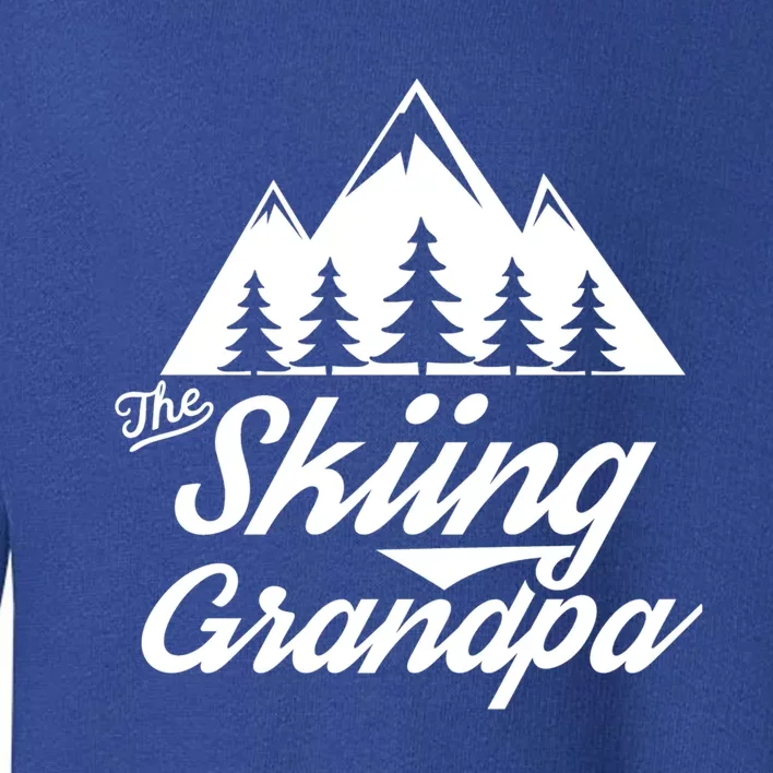 The Skiing Grandpa Ski Grandad Skier Gift Toddler Sweatshirt