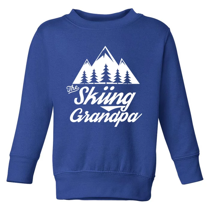 The Skiing Grandpa Ski Grandad Skier Gift Toddler Sweatshirt