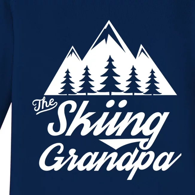 The Skiing Grandpa Ski Grandad Skier Gift Baby Long Sleeve Bodysuit