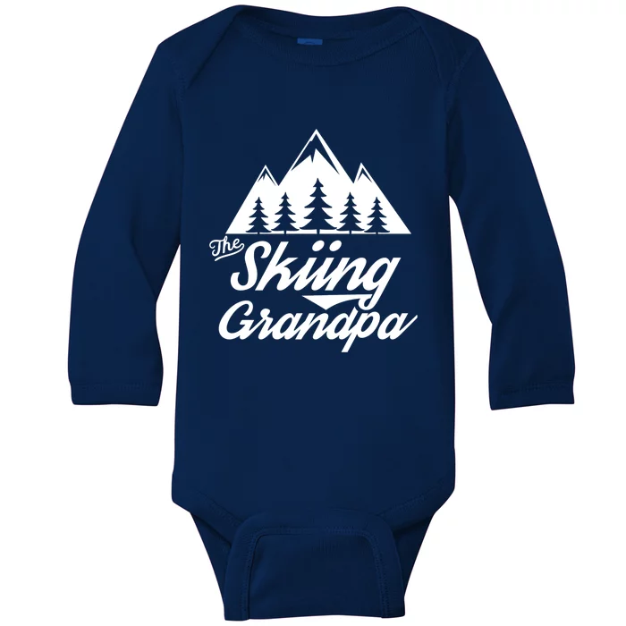 The Skiing Grandpa Ski Grandad Skier Gift Baby Long Sleeve Bodysuit