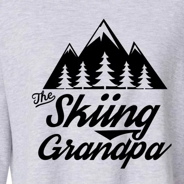 The Skiing Grandpa Ski Grandad Skier Gift Cropped Pullover Crew