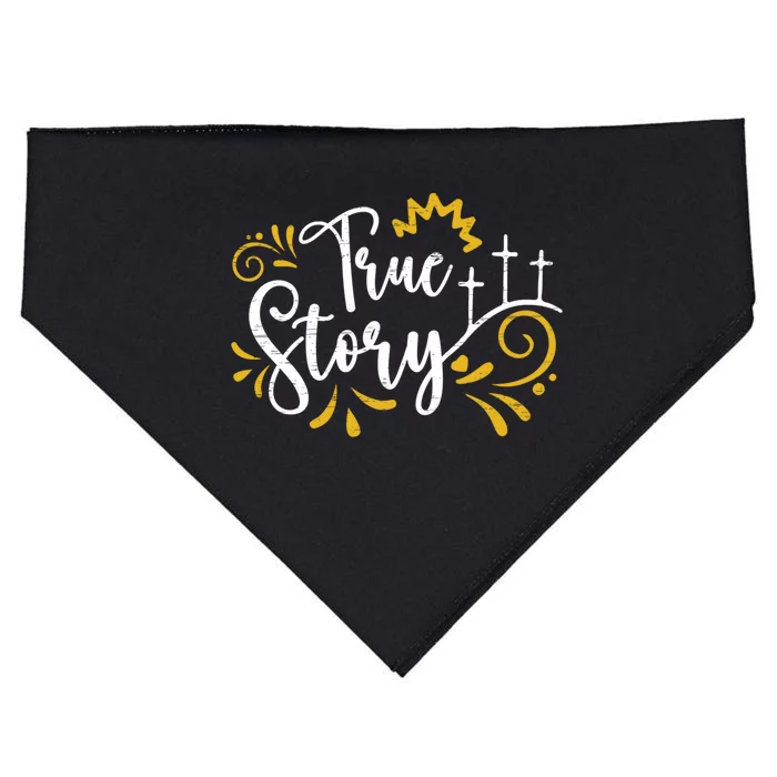 True Story God Palm Sunday Holy Week Religious Meaningful Gift USA-Made Doggie Bandana