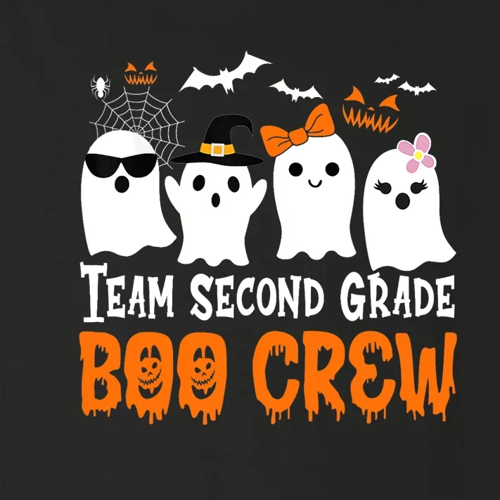 Team Second Grade Boo Crew Cute Ghost Halloween Teacher Toddler Long Sleeve Shirt