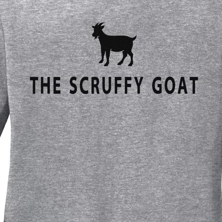 The Scruffy Goat Funny Farm Animal Farmer Ladies Long Sleeve Shirt