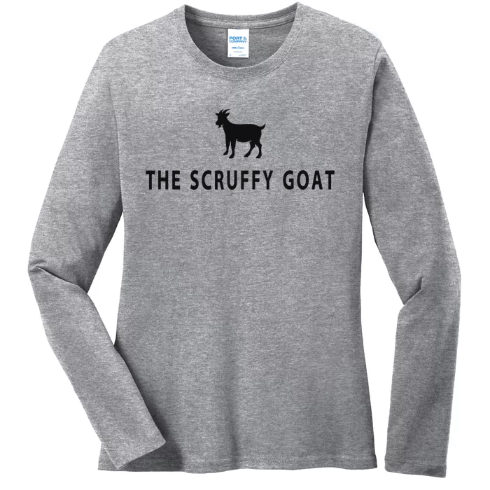 The Scruffy Goat Funny Farm Animal Farmer Ladies Long Sleeve Shirt