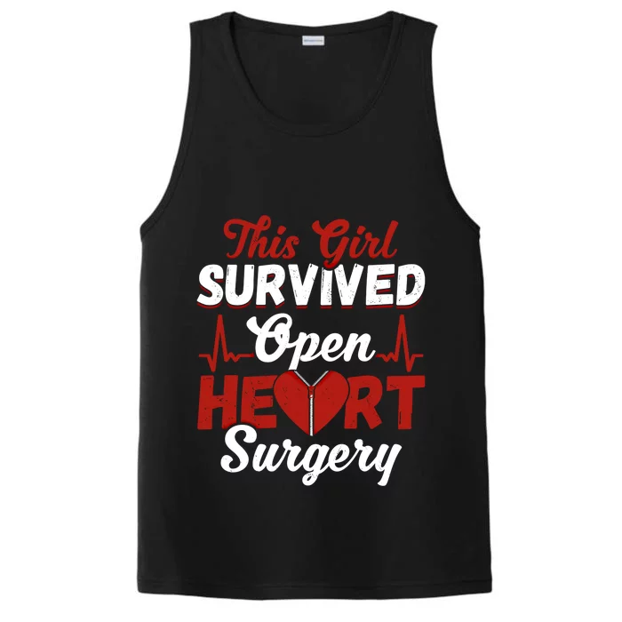 This Survived Gift Survivor Open Heart Surgery Gift Performance Tank