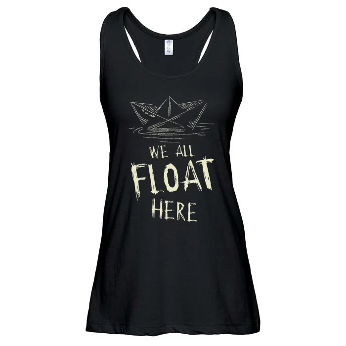 The Ss Georgie Paper Boat We All Float Here Quote Ladies Essential Flowy Tank