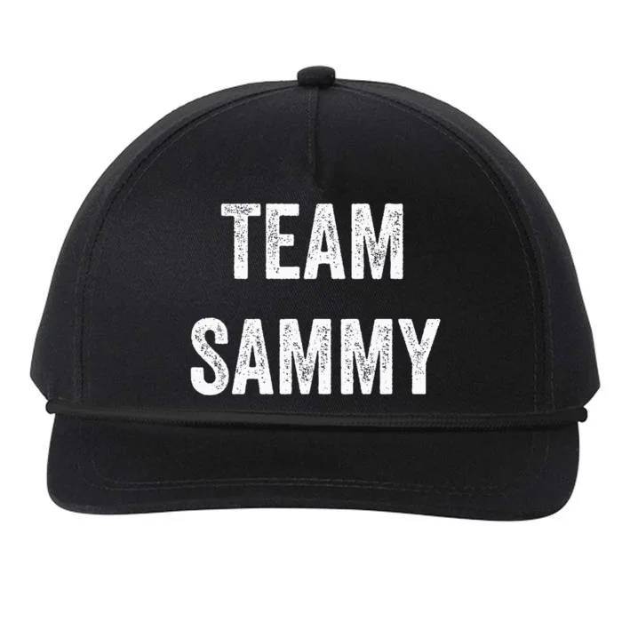 Team Sammy Go Sammy Supporter Cheer Fan Snapback Five-Panel Rope Hat