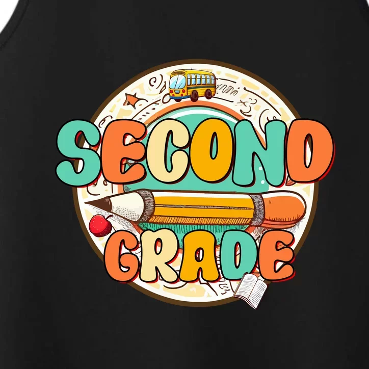 Team Second Grade Teacher Student Back To School 2nd Grade Gift Performance Tank