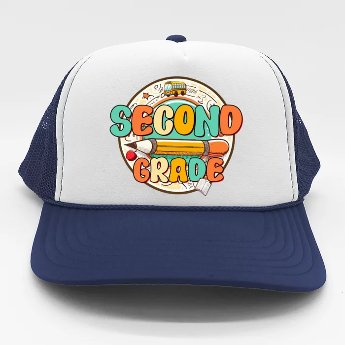 Team Second Grade Teacher Student Back To School 2nd Grade Gift Trucker Hat