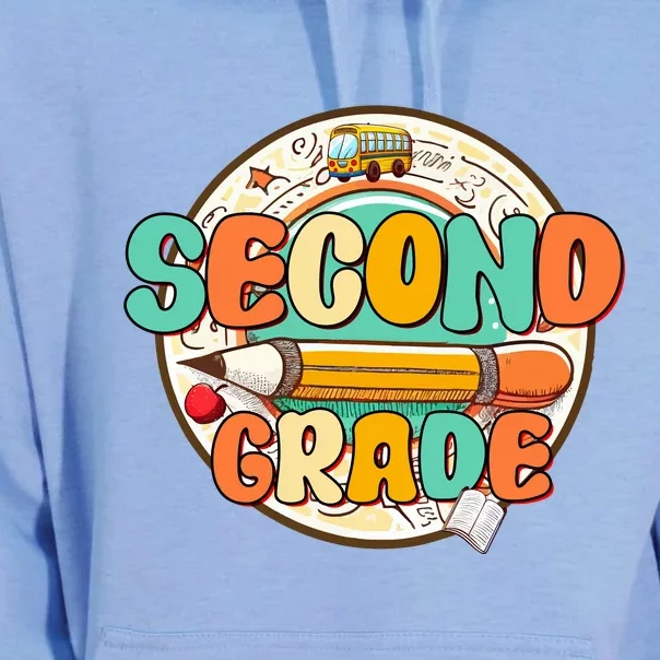 Team Second Grade Teacher Student Back To School 2nd Grade Gift Unisex Surf Hoodie