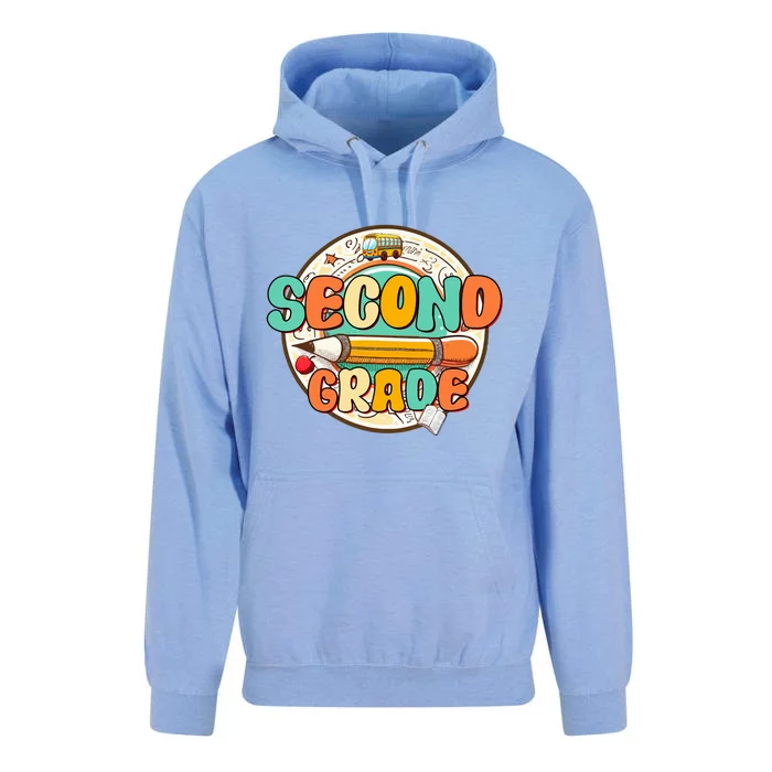 Team Second Grade Teacher Student Back To School 2nd Grade Gift Unisex Surf Hoodie