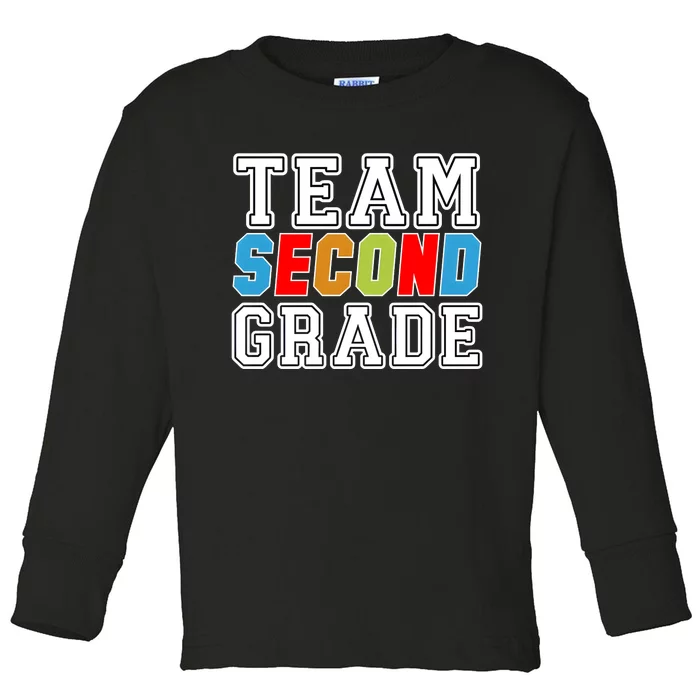 Team Second Grade Toddler Long Sleeve Shirt