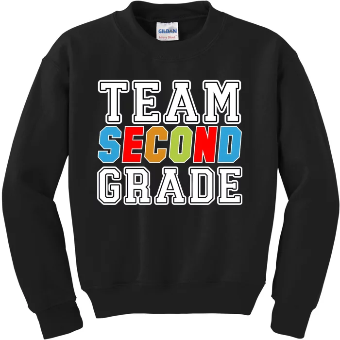 Team Second Grade Kids Sweatshirt