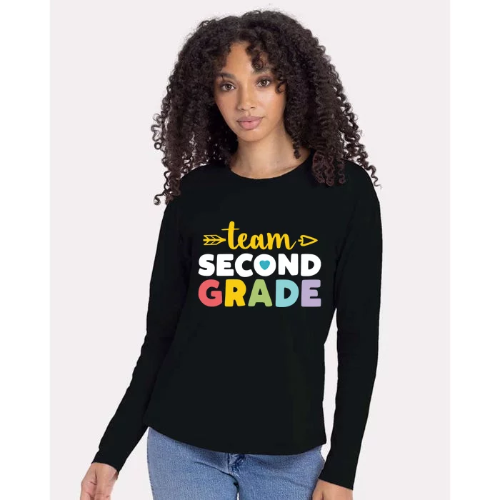 Team Second Grade Cool Gift 2Nd Student Teacher First Day Womens Cotton Relaxed Long Sleeve T-Shirt