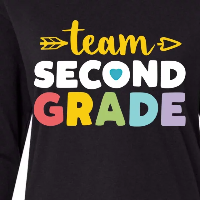 Team Second Grade Cool Gift 2Nd Student Teacher First Day Womens Cotton Relaxed Long Sleeve T-Shirt