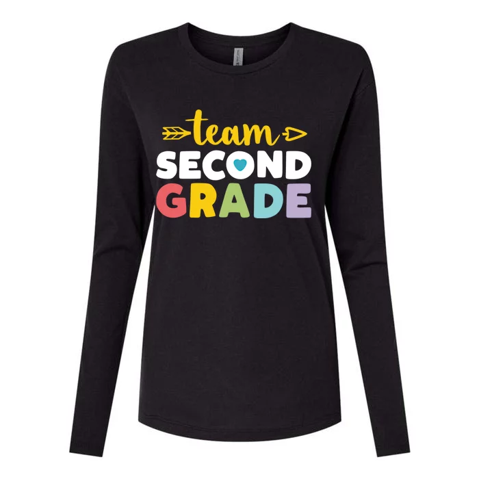 Team Second Grade Cool Gift 2Nd Student Teacher First Day Womens Cotton Relaxed Long Sleeve T-Shirt