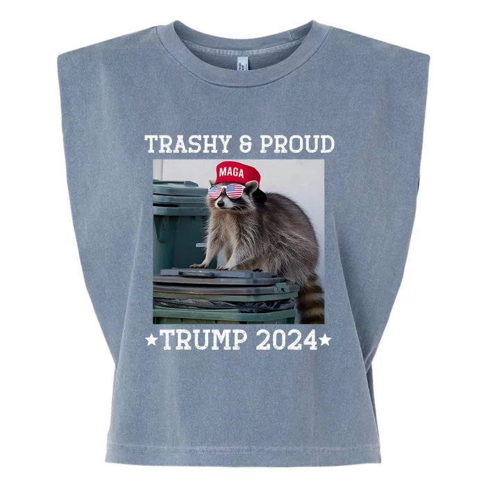 Trump’S Supporters Garbage Joe Biden Trashy And Proud Trump Garment-Dyed Women's Muscle Tee