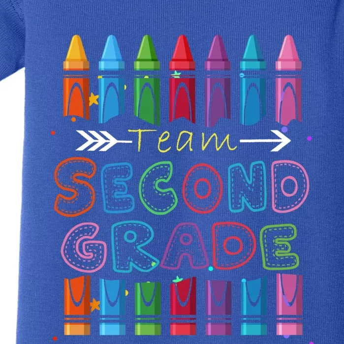 Team Second Grade Welcome Back To School Second Grade Funny Gift Baby Bodysuit