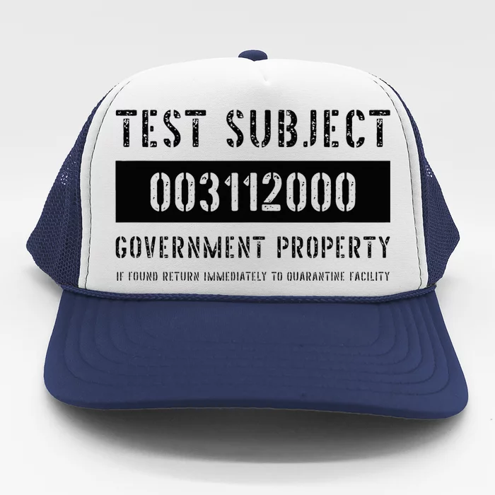 Test Subject Government Property Trucker Hat