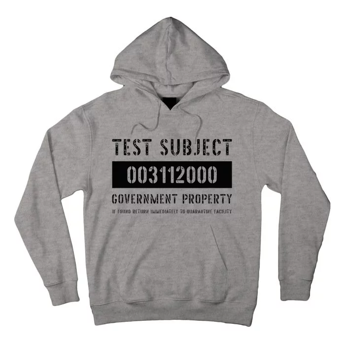 Test Subject Government Property Tall Hoodie