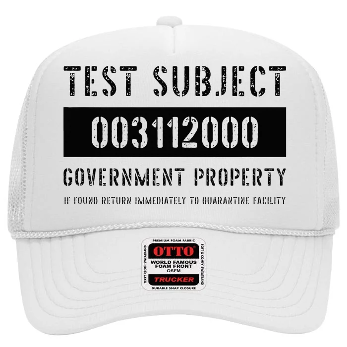 Test Subject Government Property High Crown Mesh Trucker Hat