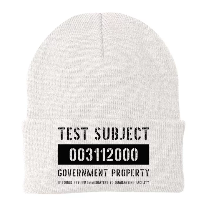 Test Subject Government Property Knit Cap Winter Beanie