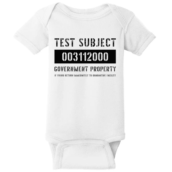 Test Subject Government Property Baby Bodysuit