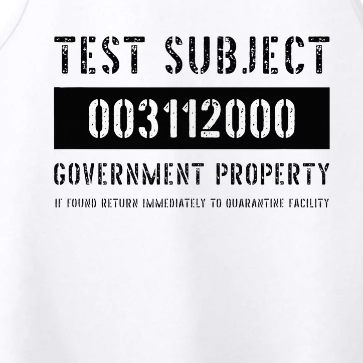 Test Subject Government Property Performance Tank