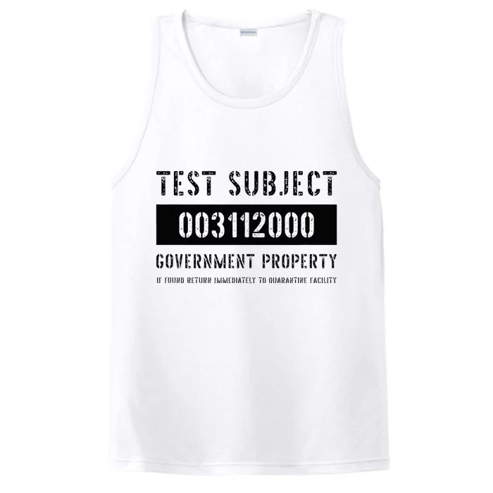 Test Subject Government Property Performance Tank