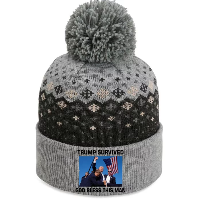 Trump Survived God Bless This Man Gun Shot Pennsylvania Rally The Baniff Cuffed Pom Beanie