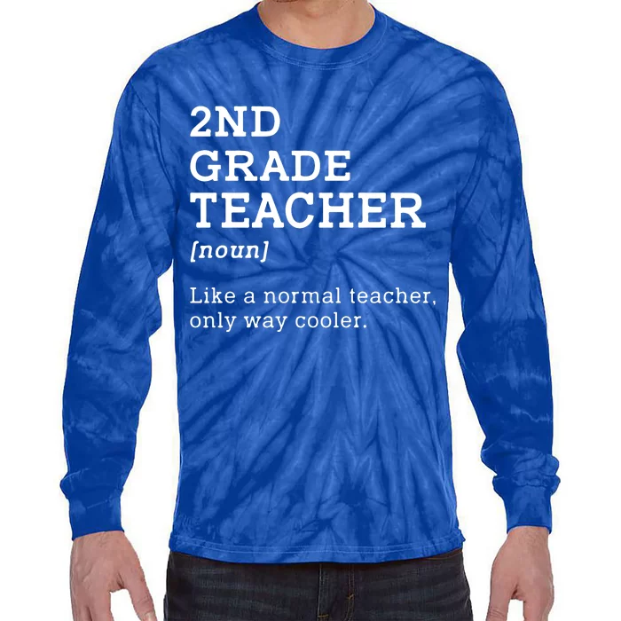 Team Second Grade Back To School 2nd Grade Teacher Student Tie-Dye Long Sleeve Shirt