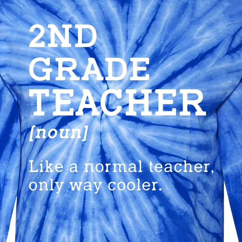 Team Second Grade Back To School 2nd Grade Teacher Student Tie-Dye Long Sleeve Shirt