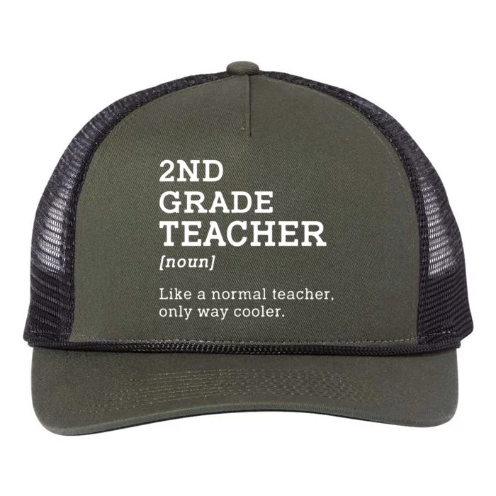 Team Second Grade Back To School 2nd Grade Teacher Student Retro Rope Trucker Hat Cap