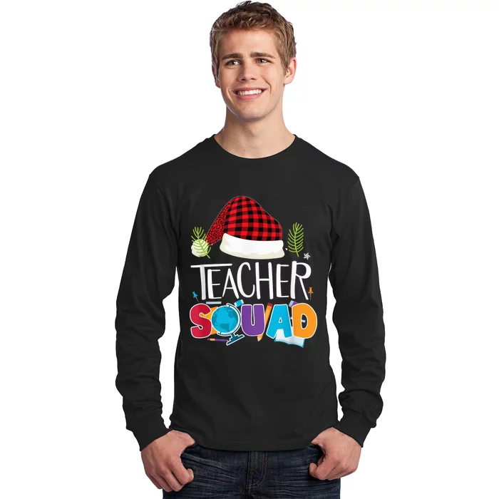 Teacher Squad Group Matching Christmas Pajama Party Long Sleeve Shirt