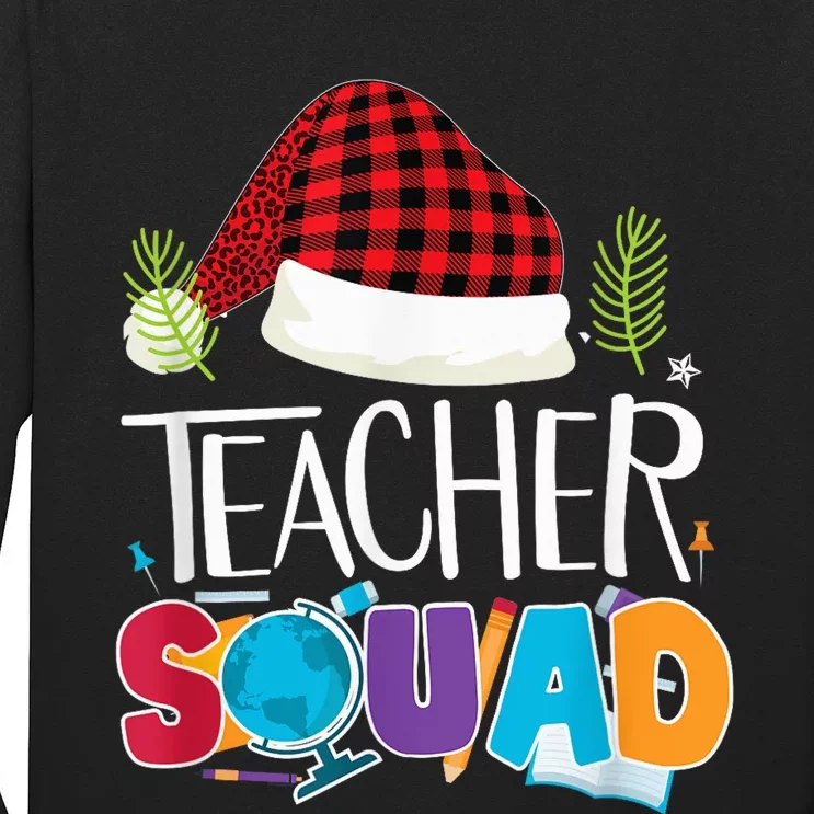 Teacher Squad Group Matching Christmas Pajama Party Long Sleeve Shirt